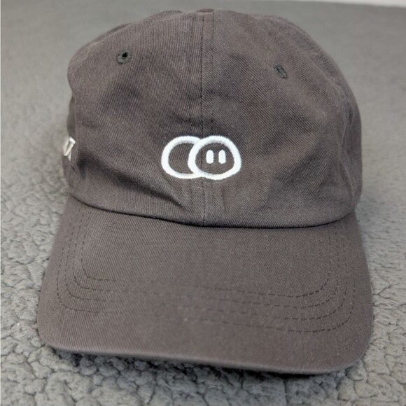 Tik ToK Logo Baseball Cap Gray Classic Adjustable Casual Double Circle Face - Picture 1 of 8